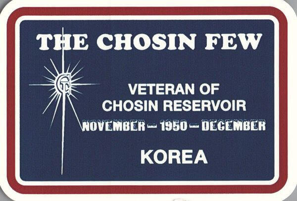 The Chosin Few Member Decal, Veteran of Chosin Reservoir, November - December 1950, Korea